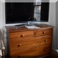F29a. Second Ethan Allen Impressions cherry dresser. 33"h x 42"w x 18"d 